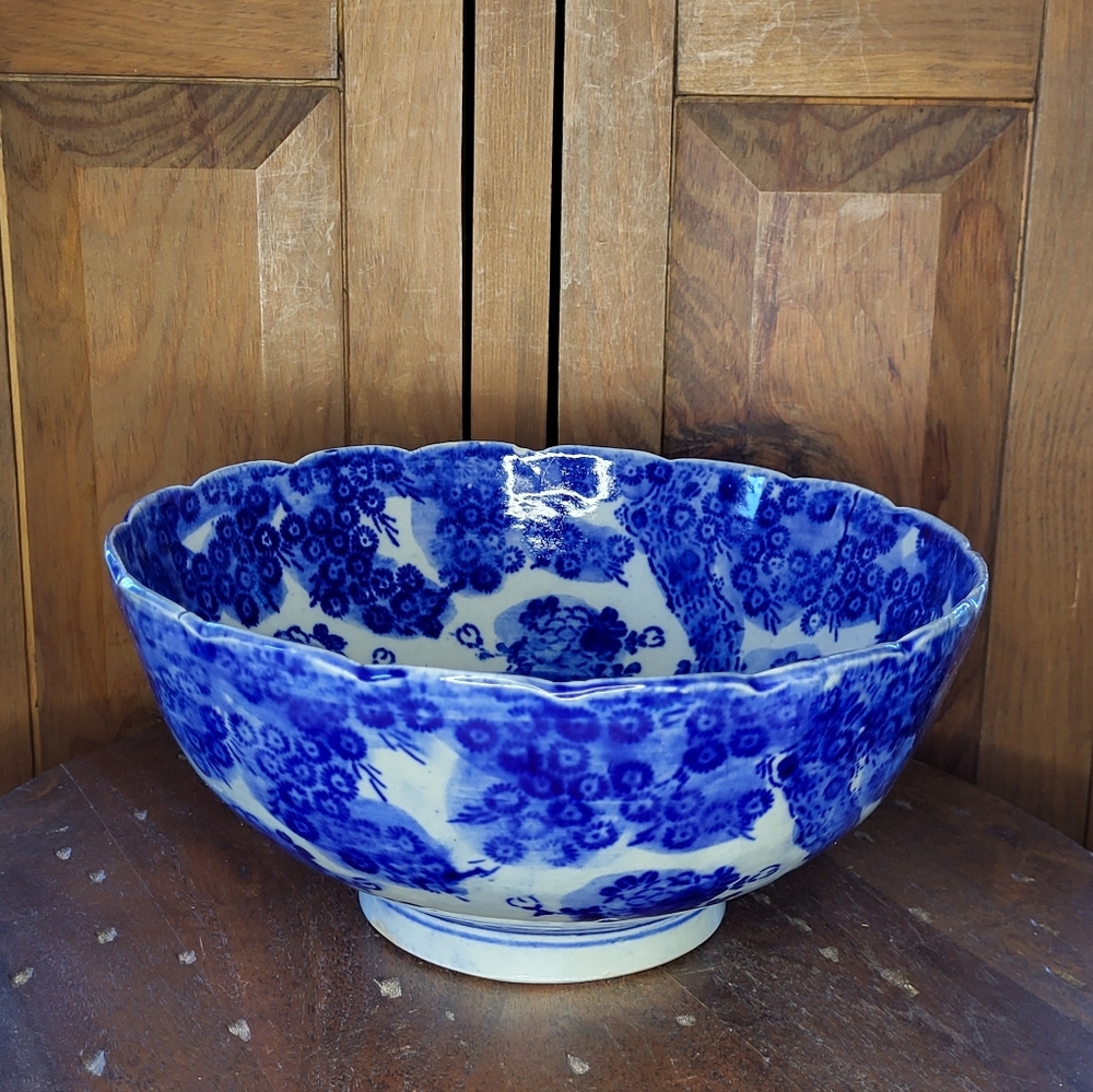 Blue Floral Ceramic Bowl - Picture 8 of 17